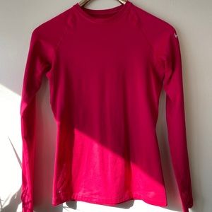 Nike Pink Dri-Fit Long Sleeve Exercise Top